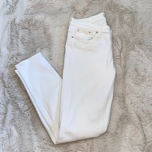 J. Crew toothpick white high waisted skinny jeans
